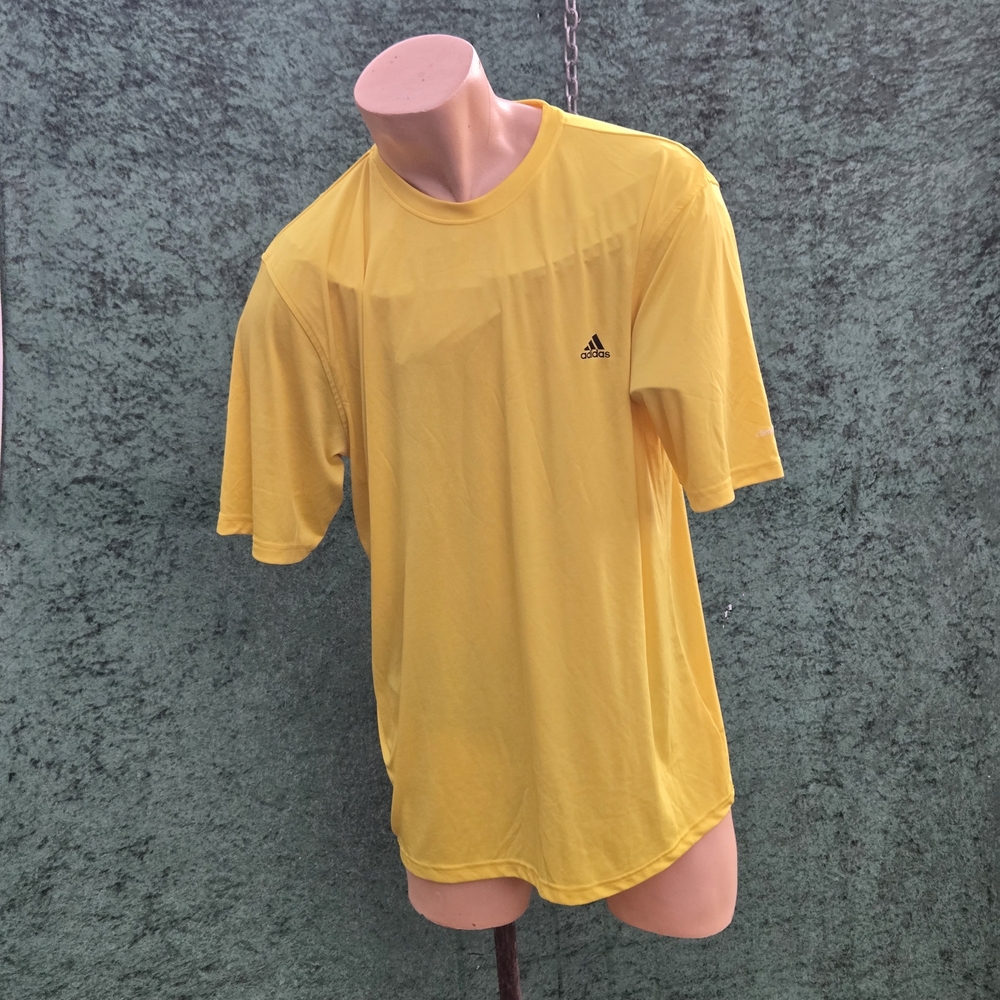 Adidas Men's Bright Yellow Short Sleeve Tee